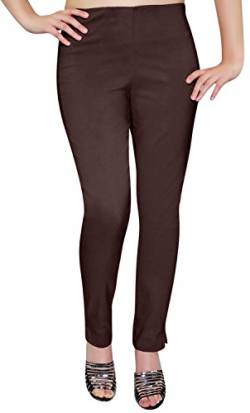 Eye Catch - Damen Hosen Elegant High Waist Stretchhose Pants Casual Braun Große 48 von Eye Catch