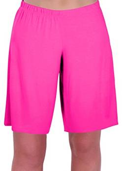 EyeCatch - Stern Damen Jersey Entspannt Komfort Elastisch Flexi Strecken Damen Kurze Hose Plus Größen (50/52, Neon Pink) von Eye Catch