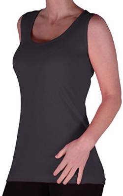 EyeCatch TM - Uma Frauen Ribbed Cami Top Damen Plus Größe Lange Camisole Vest Größen Schwarz Gr. 54/56 von Eye Catch