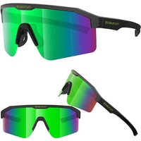 EyeAm Fahrradbrille Sportbrille für Damen & Herren für Sport, Laufen, MTB & Outdoor, (Modell: EAZYRUN), UV-Schutz 400 von EyeAm