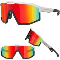 EyeAm Fahrradbrille Sportbrille für Damen & Herren für Sport, Laufen, MTB & Outdoor, (Modell: EAZYRUN), UV-Schutz 400 von EyeAm