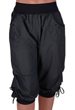 EyeCatch Chicago Damen Capri Crop Shorts Haremshosen der Frauen 3/4 Dreiviertelhose Schwarz Gr. 50 von EyeCatch