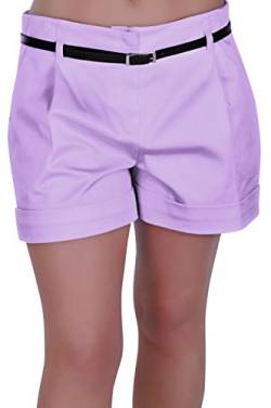 EyeCatch - Kuba Damen Shorts mit Gürtel Frauen Smart Turn Up heiße Hosen von EyeCatch