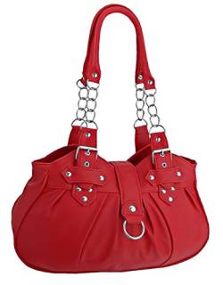 EyeCatchBags - Huron Damen Schultertasche/Handtasche aus Kunstleder New Rot von EyeCatchBags