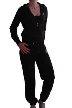 EyeCatch - All Star Damen Trainingsanzug Jogginganzug mit Kapuze schwarz, Gr. XL von EyeCatchClothing