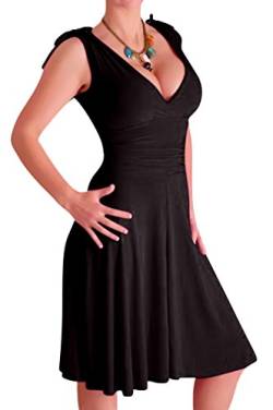 EyeCatchClothing - Sasha verführerisches Kleid in griechischem Style Schwarz Gr. 12 UK / 40 EU von EyeCatchClothing