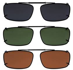 Eyekepper 3er-Pack Polarisierende Sonnenbrille zum Aufstecken (56 × 34 mm) von Eyekepper