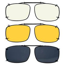 Eyekepper 3er-Pack Polarisierende Sonnenbrille zum Aufstecken (56 × 34 mm) von Eyekepper