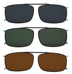 Eyekepper 3er-Pack Polarisierende Sonnenbrillen zum Aufstecken - 54 × 34 mm von Eyekepper