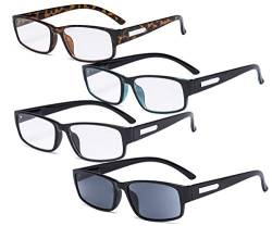 Eyekepper 4 Packung Komfort lesen Brille umfassen Leser Sonnenbrille für Männer beim Lesen von Eyekepper