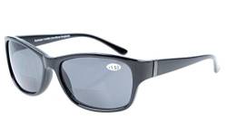Eyekepper Bi-Focal Sonne Leser modische Bifokale Sonnenbrillen Schwarz Rahmen/Grau Linsen+2.00 von Eyekepper