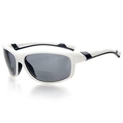 Eyekepper Fashion Sports Bifokale Sonnenbrille TR90 Unzerbrechliche Outdoor-Reader Baseball Laufen Angeln Fahren Golf Softball Wandern Weiß Rahmen Graue Linse +1.75 von Eyekepper