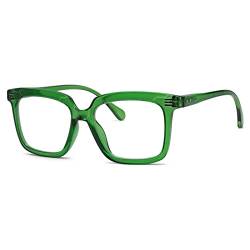 Eyekepper Hochwertigen Lesebrille - Übergroße Rechteckig Qualität Lesehilfe für Damen - Grüne +3.25 von Eyekepper