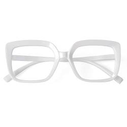 Eyekepper Lesebrille für Frauen Großer Rahmen Lesebrille Übergröße - Weiß +1.50 von Eyekepper