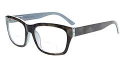 Eyekepper Polycarbonat groß Objektiv fast unsichtbare Linie Bifocal Brille Leser Männer Grey +1.0 von Eyekepper
