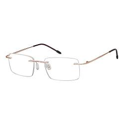 Eyekepper Rahmenlos lesen Brille zum Männer lesen - Rechteck Randlos Leser Brille Gold von Eyekepper