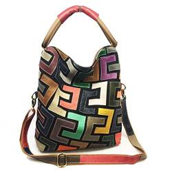 Eysee Handtasche Damen Leder - Umhängetasche Echtleder Handtaschen Henkeltaschen Schultertasche 2020 NEU (Mehrfarbig 1) von Eysee