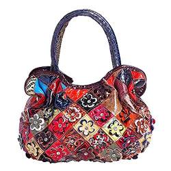 Eysee Handtasche Damen Leder klein-Henkeltaschen Schultertasche Damen mit Blumen von Eysee