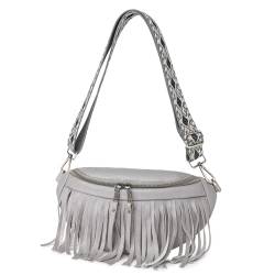 Eysee Umhängetasche Damen, Crossbody Bag Damen Breiter Gurt, Umhängetasche Elegant Klein Stylisch (Grau) von Eysee