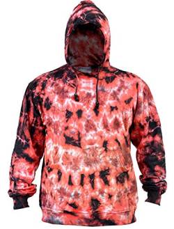 Ezhippie Herren Tie Dye Bunte Hoodie, XL von Ezhippie