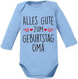 EZYshirt® Alles Gute zum Geburtstag Oma Body Baby Langarm Bio Baumwolle von Ezyshirt