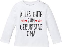 EZYshirt® Alles Gute zum Geburtstag Oma T-Shirt Langarm Baby Bio Baumwolle von Ezyshirt
