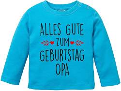 EZYshirt® Alles Gute zum Geburtstag Opa T-Shirt Baby Langarm Bio Baumwolle von Ezyshirt