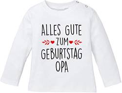 EZYshirt® Alles Gute zum Geburtstag Opa T-Shirt Baby Langarm Bio Baumwolle von Ezyshirt