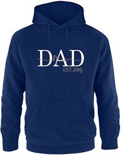 EZYshirt® DAD Hoodie mit Kindernamen | Geschenk zum Vatertag | Pullover Herren | Männer Kapuzenpullover | Hoodie von Ezyshirt