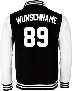 EZYshirt® Damen Herren Kinder College Jacke Athletic mit Wunschnamen und Wunschnummer | Baseball Jacke | von Ezyshirt