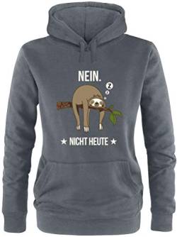 EZYshirt® Faultier | Nein Nicht Heute Pullover Damen | Frauen Kapuzenpullover | Hoodie von Ezyshirt