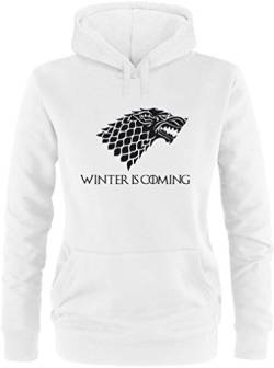 EZYshirt® Game of Thrones | Winter is Coming | Schattenwolf Damen Hoodie von Ezyshirt
