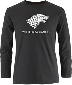 EZYshirt® Game of Thrones | Winter is Coming | Schattenwolf Herren Longsleeve von Ezyshirt