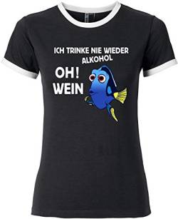 EZYshirt® JGA Junggeselinnerabschied | Ich Trink nie Wieder Alkohol ! Oh ! Wein T-Shirt Damen | Frauen Shirt von Ezyshirt