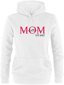 EZYshirt® Mom Pullover mit Kindernamen | personalisierbar auch als Geschenk Pullover Damen | Frauen Kapuzenpullover | Hoodie von Ezyshirt