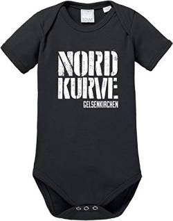 EZYshirt® Nordkurve auf Schalke Baby Body Kurzarm Bio Baumwolle von Ezyshirt