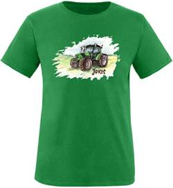 EZYshirt® Traktor mit Wunschnamen | Trecker Aufdruck T-Shirt Kinder von Ezyshirt