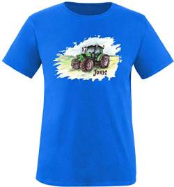 EZYshirt® Traktor mit Wunschnamen | Trecker Aufdruck T-Shirt Kinder von Ezyshirt