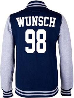 EZYshirt® Wunschname und Nummer | Damen | Herren | Kinder Superstar College Jacke von Ezyshirt