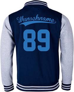 EZYshirt® Wunschnamen und Wunschnummer Brannon Pärchen College Jacke von Ezyshirt