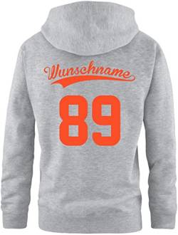 EZYshirt® Wunschnamen und Wunschnummer Brannon Pärchen Hoodie von Ezyshirt