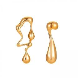 F Fityle 5x Asymmetrische Ohrringe, Ohrstecker, Modeschmuck, Luxuriöse, Leichte Tropfen Creolen für Den Valentinstag von F Fityle