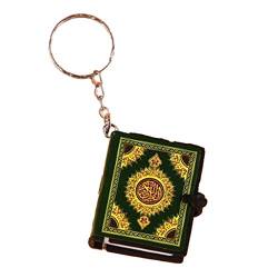 F Fityle Mini Koran Anhänger Schlüsselanhänger Arabisch Studieren Koran Keychain Schlüsselring Schlüsselbund Muslim Schmuck, Grün von F Fityle