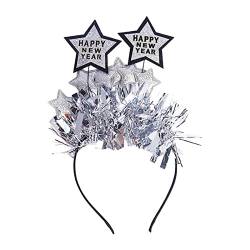 F Fityle Neujahrs-Stirnband mit kreativem Haarschmuck für Halloween-Party Favor Frauen Männer, Silber von F Fityle