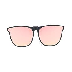 F Fityle Polarisierte Unisex-Clip-Sonnenbrille für Brillen Clip-Sonnenbrille für Myopie-Brille Outdoor/Fahren/Angeln, ROSA von F Fityle
