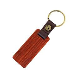 F Fityle Schlüsselanhänger aus Holz, blanko, Autoschlüssel, Taschenanhänger, kreativer Schlüsselanhänger, Holzgravur, blanko zum Basteln, DIY-Geschenk, Gravur, rotes Rosenholz von F Fityle