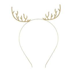F Fityle Weihnachts-Stirnband, Strass-Stirnbänder, Haarband, Haarband für Dekoration, Urlaub, Golden von F Fityle