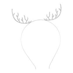 F Fityle Weihnachts-Stirnband, Strass-Stirnbänder, Haarband, Haarband für Dekoration, Urlaub, Silber von F Fityle