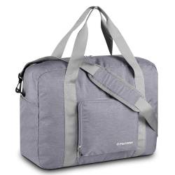 For Spirit Airlines Persönliche Gegenstände Tasche 45,7 x 35,6 x 20,3 cm, faltbare Reisetasche unter dem Sitz, Handgepäck für Damen und Herren, 30 l, GRAU, 30L, Faltbare Reisetasche für persönliche von F.FETIVIN