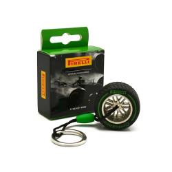 F1 Pirelli Motorsport Schlüsselanhänger, offizielles Lizenzprodukt – Gummireifen – Zwischenreifen, Grün von F1